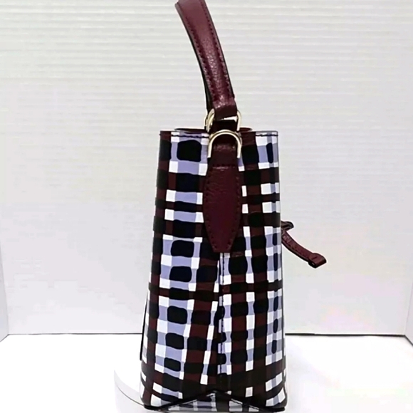 Kate Spade New York Eva City Small Plaid Crossbody Bucket Bag - Picture 4 of 12
